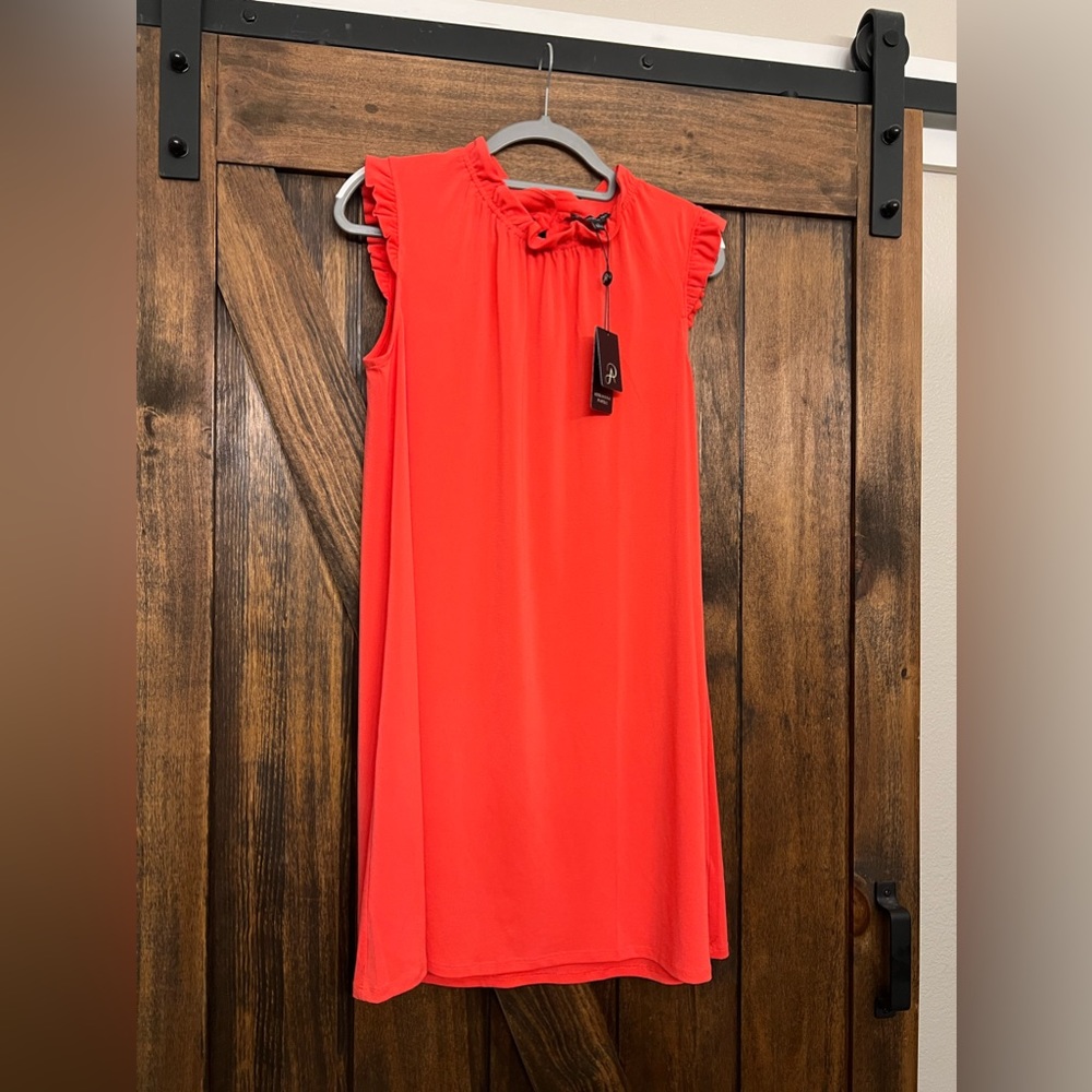 NWT Coral Adrianna Papell Sleeveless Dress, Size L